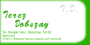 terez dobszay business card