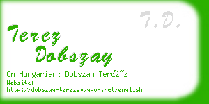 terez dobszay business card